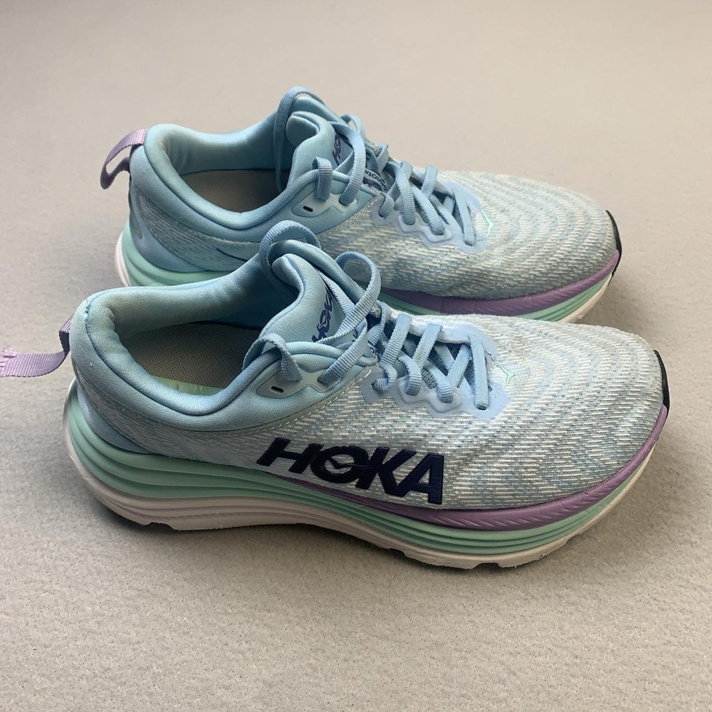 Hoka One One Gaviota 5 Shoes Womens Size 8.5 Blue Running Sneakers 1134225 ABSO
